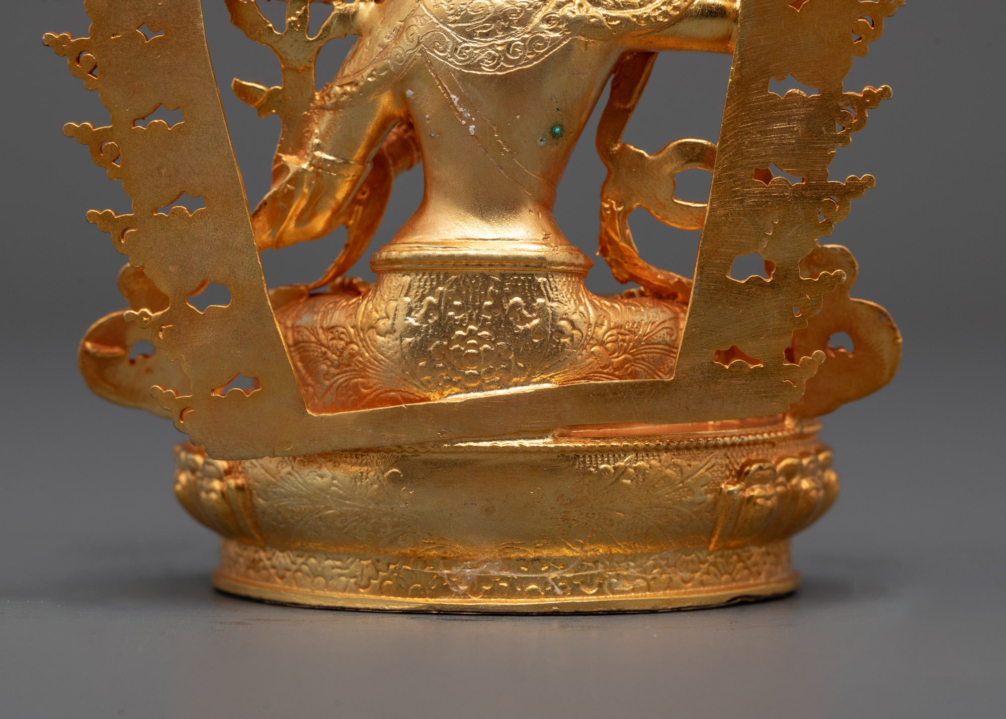 Manjushri Statue for Spiritual Insight | 24k Gold Gilded Machine Work