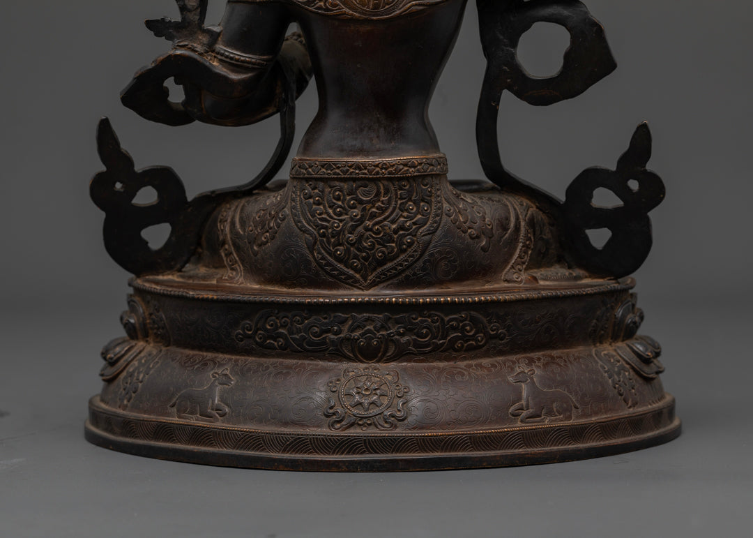 Oxidized Manjushri Statue | Bodhisattva of Perfected Wisdom