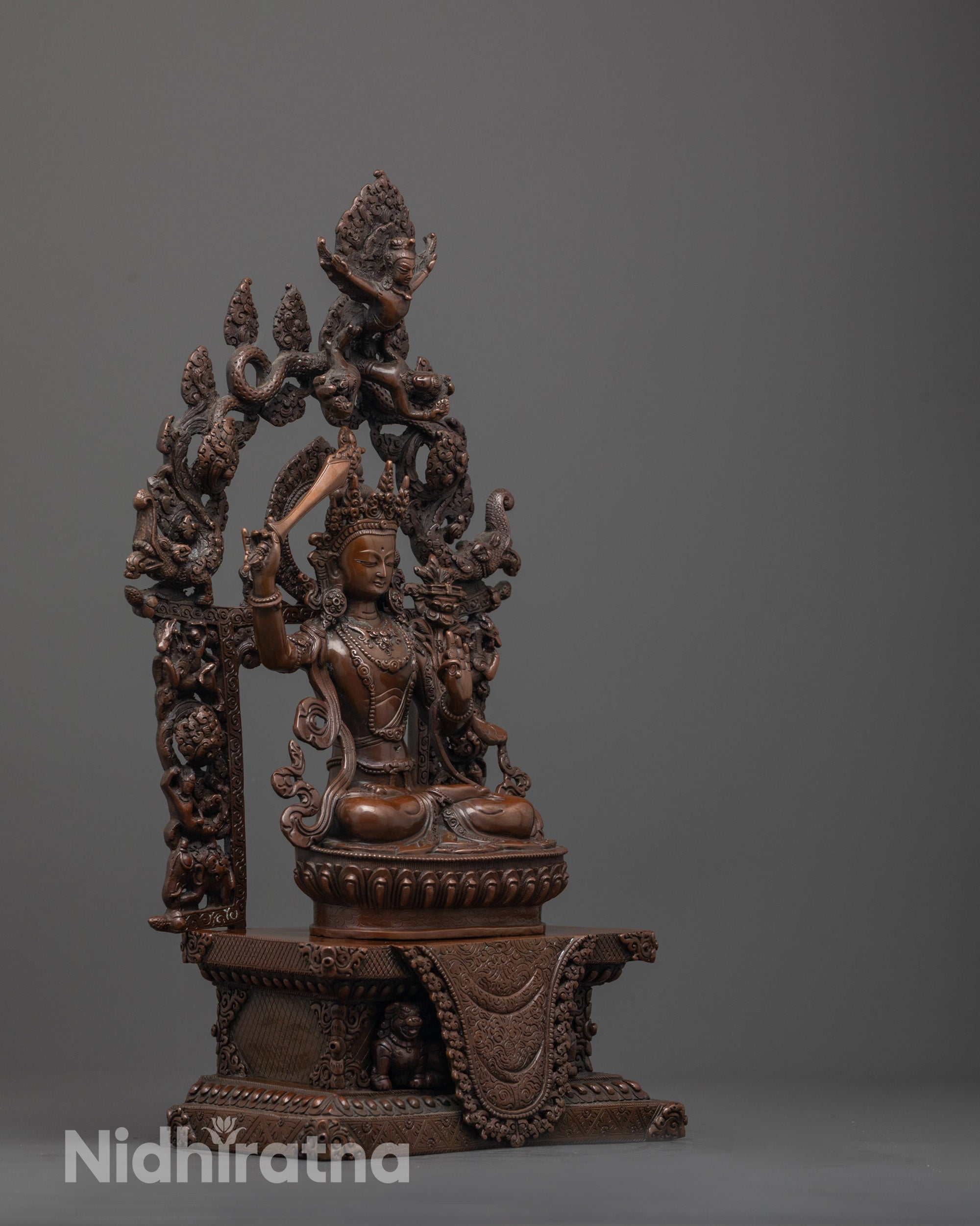 Manjushri Statue for Sale | Handmade Buddhist Wisdom Deity Art