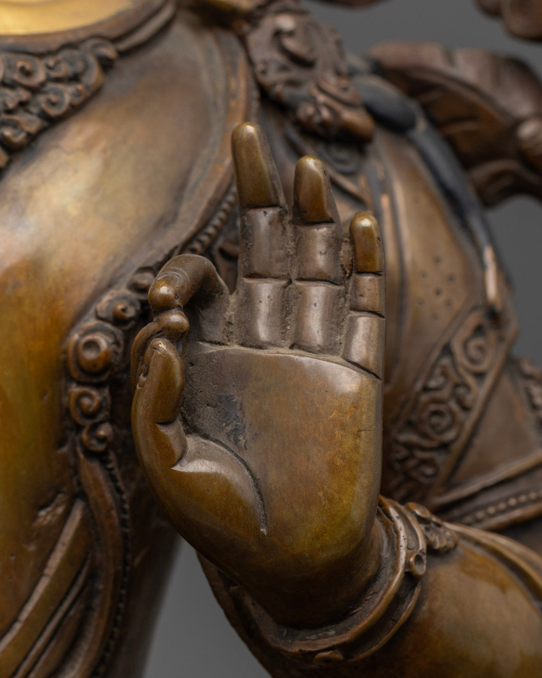 Handmade Manjushri Statue | Manjushri Statue with Flaming Sword