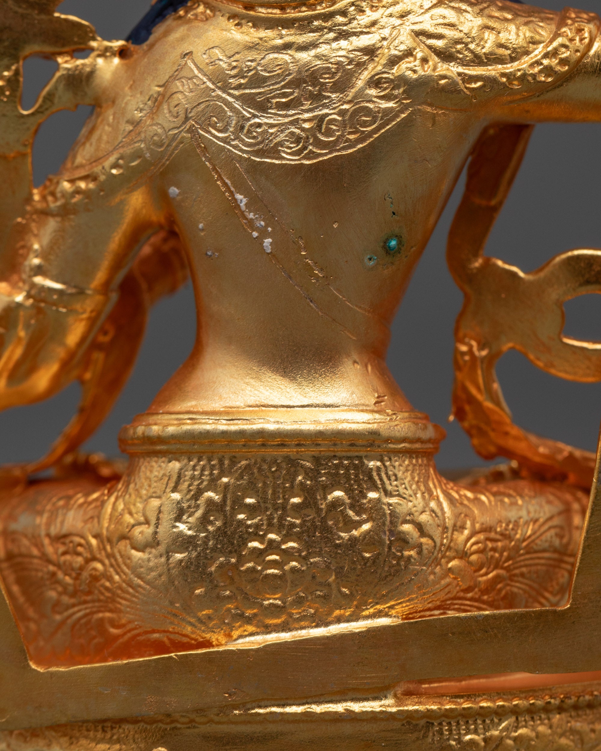 Manjushri Statue for Spiritual Insight | 24k Gold Gilded Machine Work