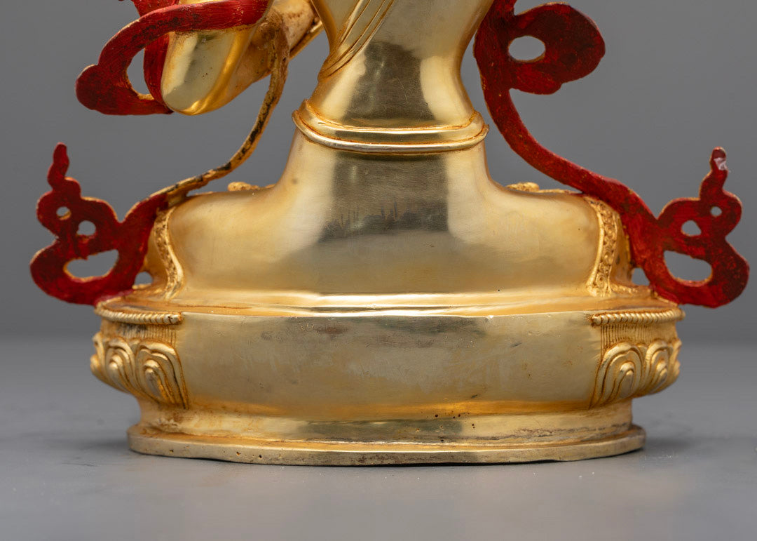 Divine Wisdom Decor | Manjushri Statue with Mantra Chamber