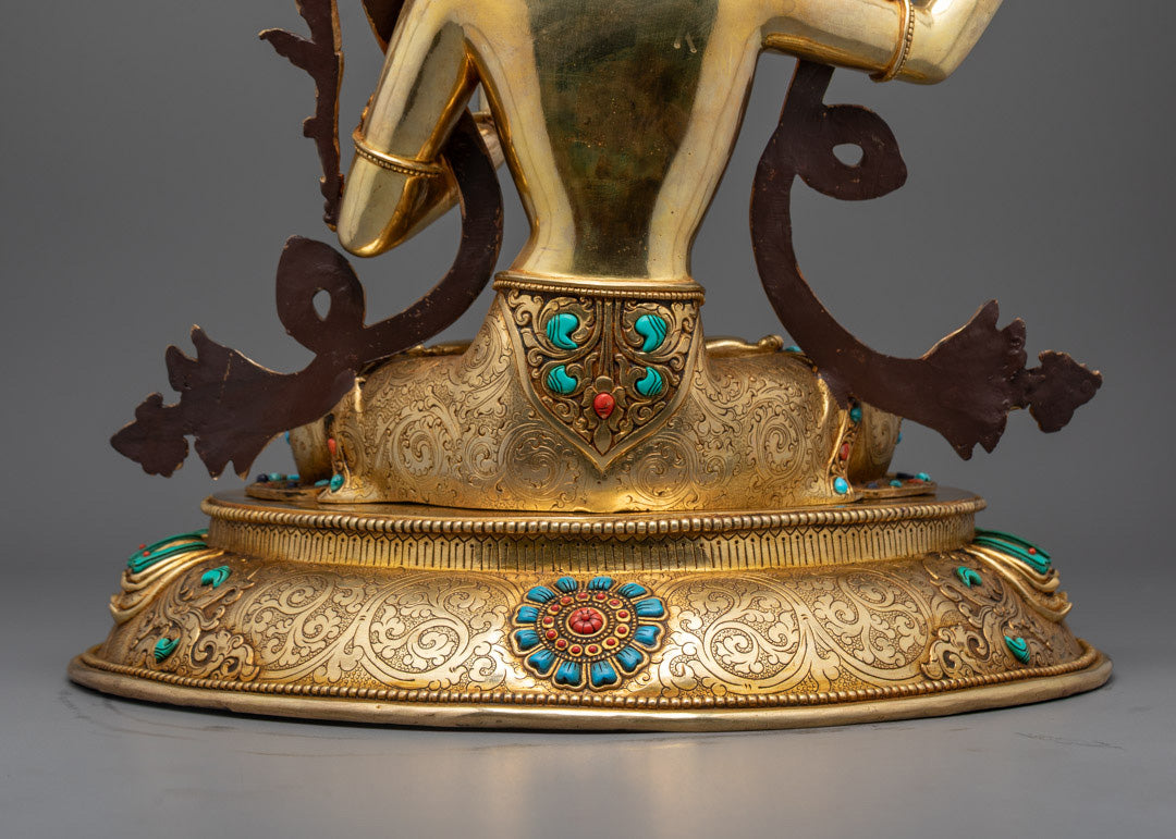 Traditional Manjushri Bodhisattva Statue | Handcrafted Himalayan Art