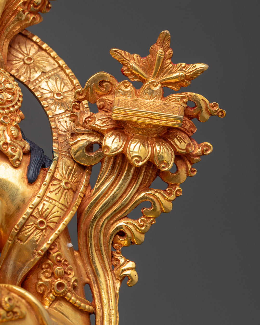 Hand-Carved Bodhisattva Manjushri Sculpture