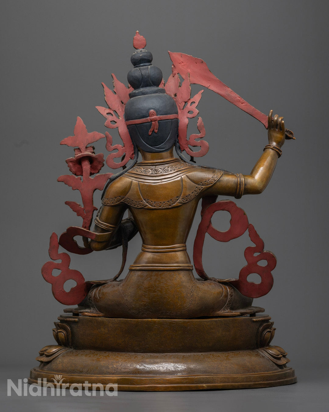 Handmade Manjushri Statue | Manjushri Statue with Flaming Sword