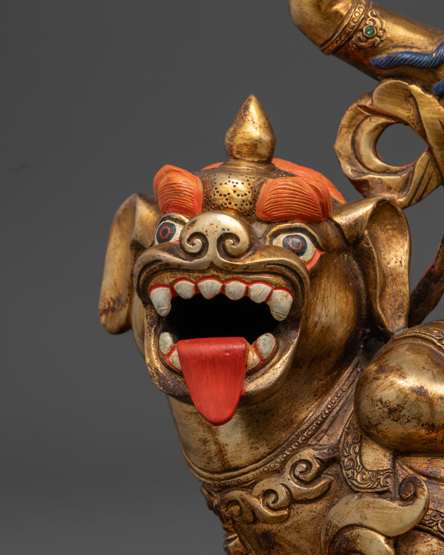 Nepalese Manjushri Statue | 24K Gold-Gilded Buddhist Deity Sculpture