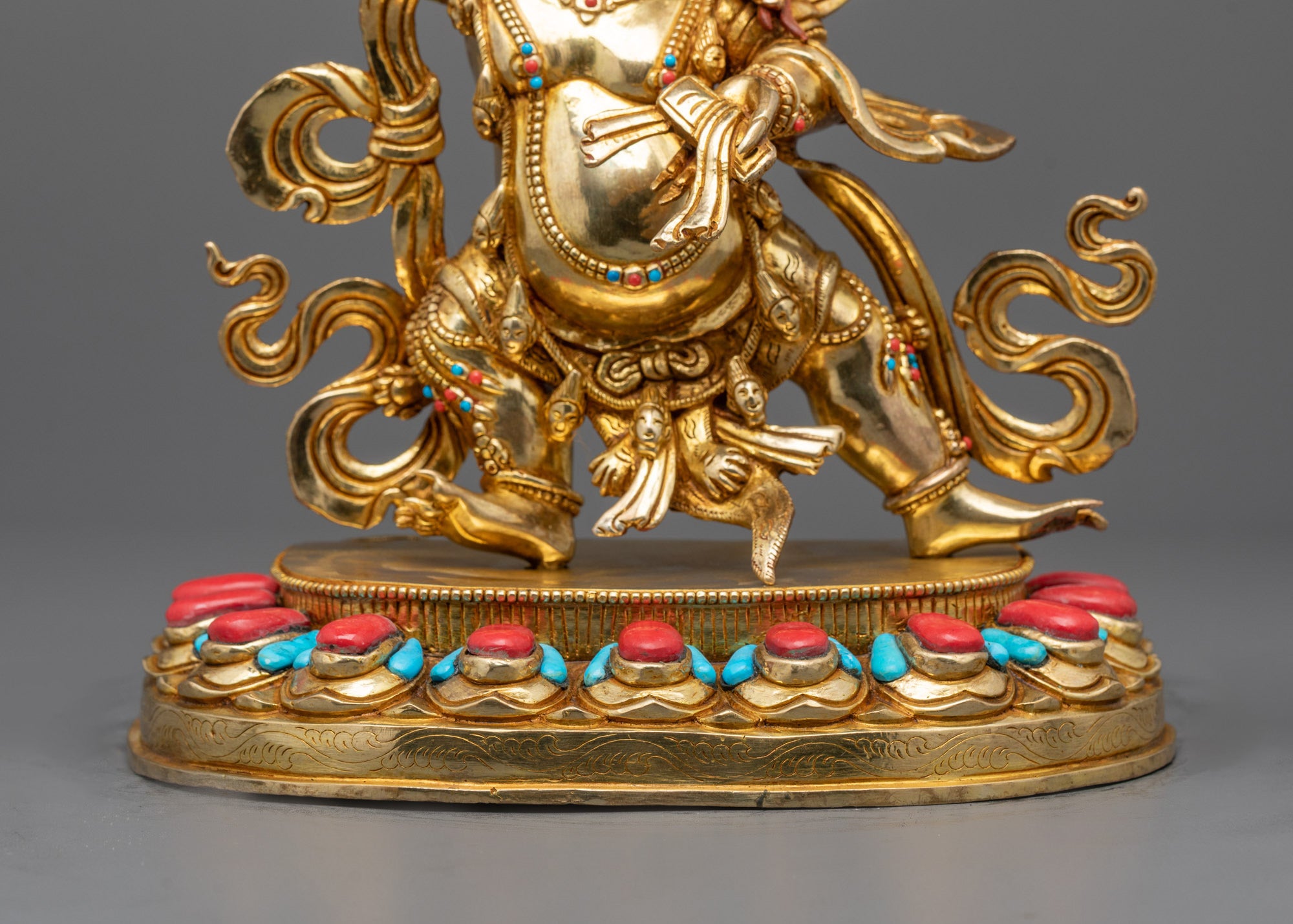 Handcrafted Wrathful Manjushri Statue | Artisan-Crafted Buddhist Protector