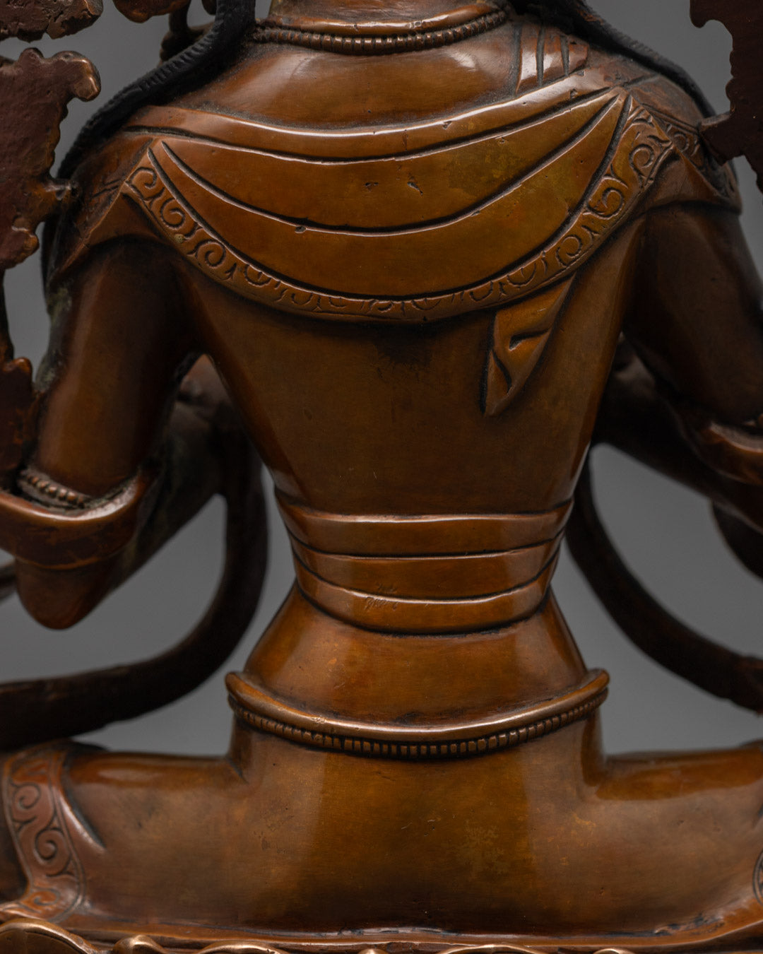 Buddhist Oxidized Manjushri Statue | Traditional Tibetan Craftsmanship