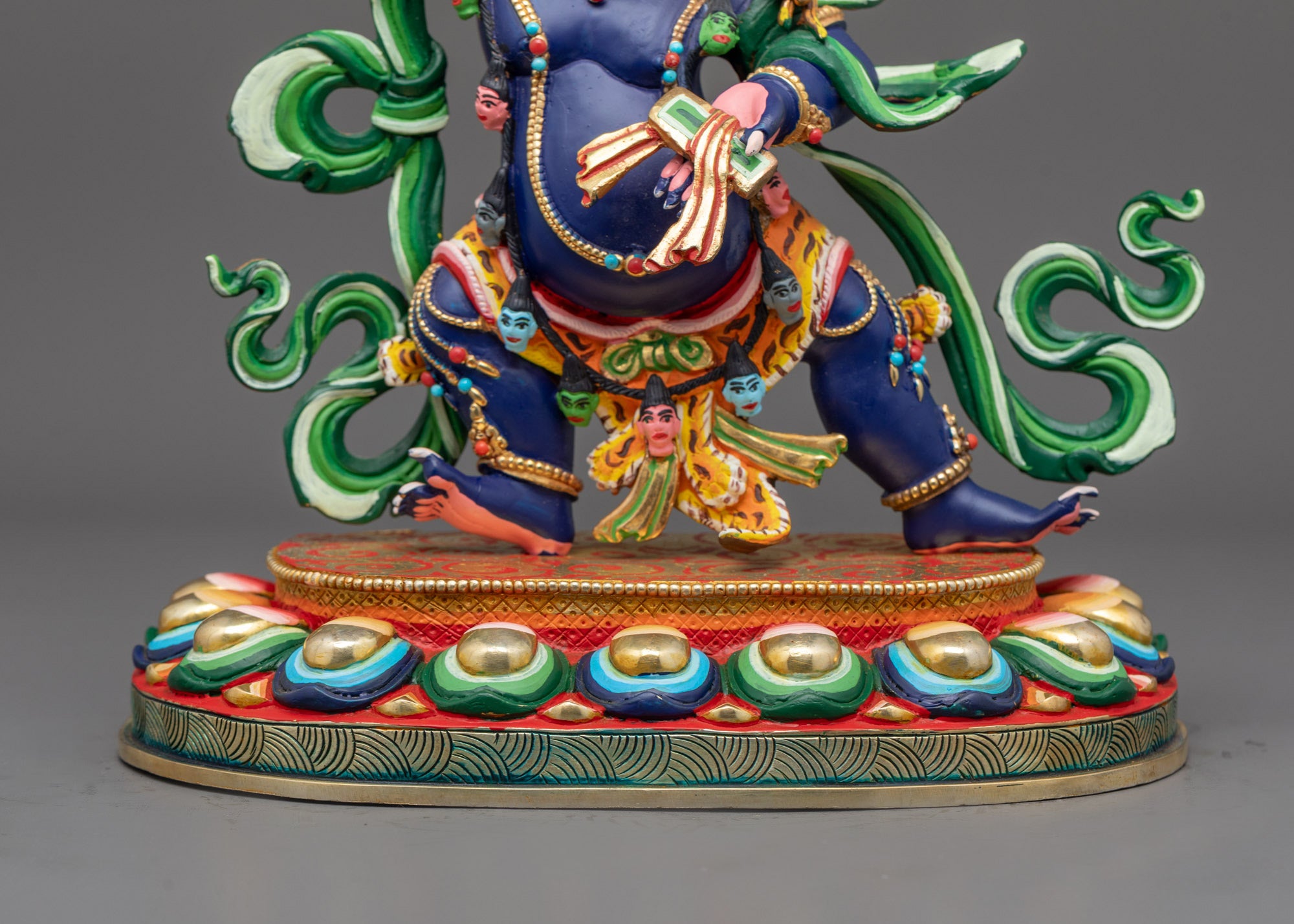 Bodhisattva Manjushri Statue with Colorful Detail | Wisdom Figure