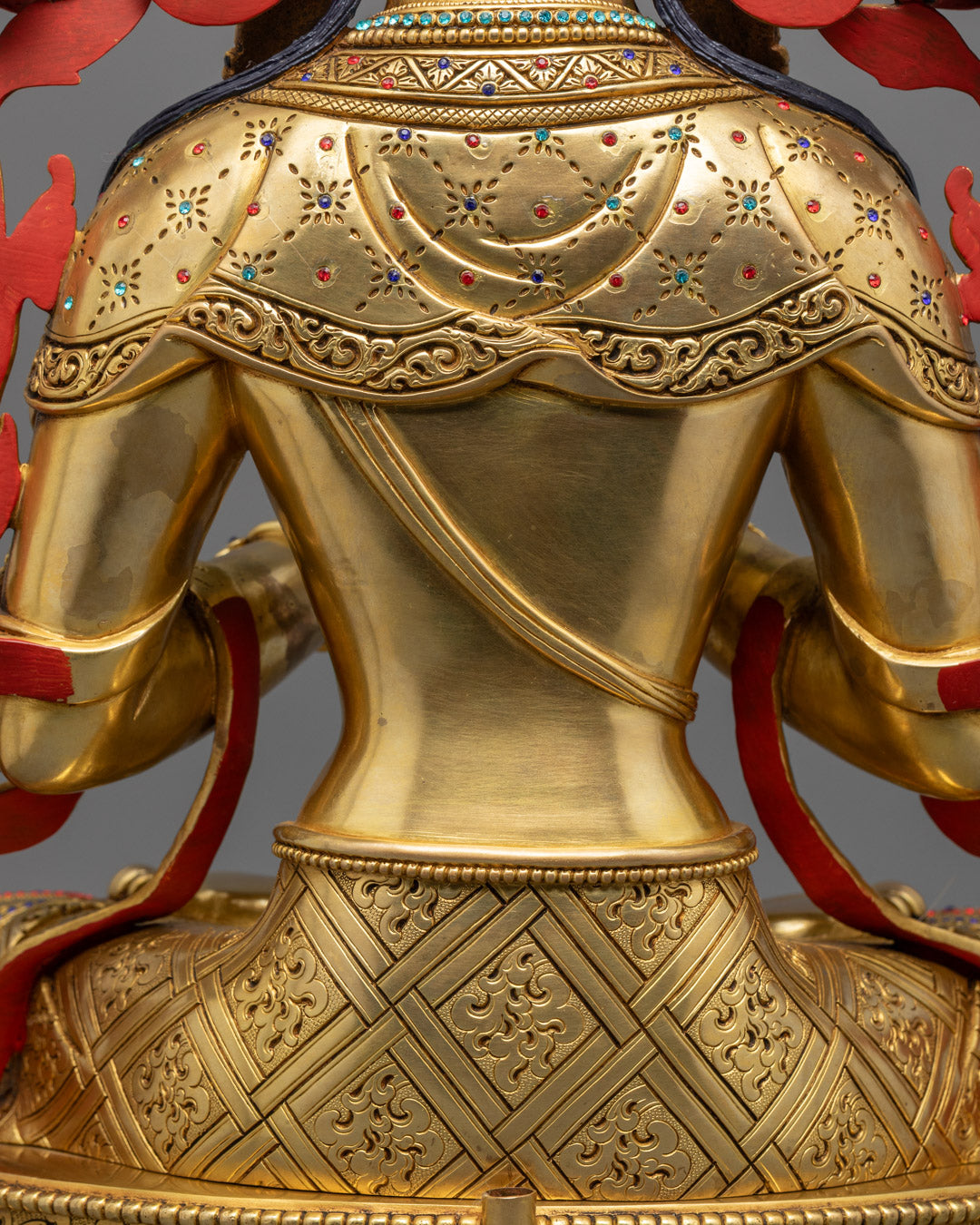 Manjushri Statue | Handcrafted 24k Gold-Gilded Buddhist Sculpture