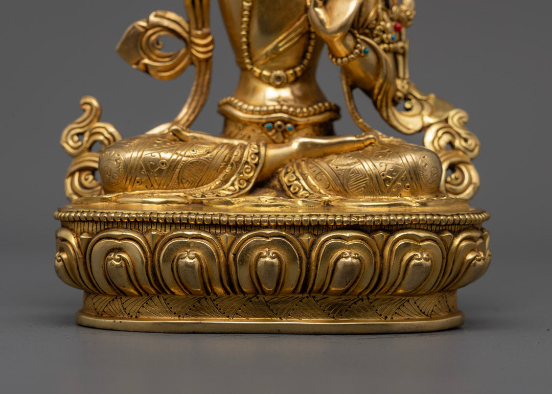 Handmade Manjushri Statue with Sword of Wisdom