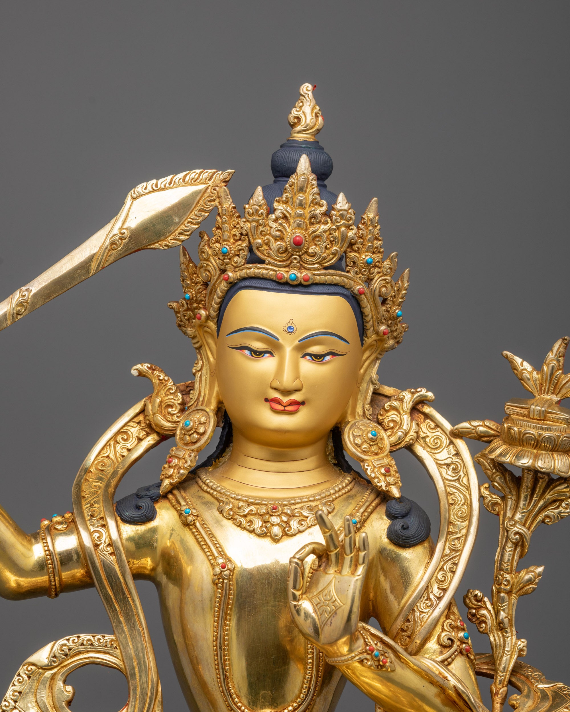 Nepalese Manjushri Statue | Sacred Bodhisattva of Wisdom