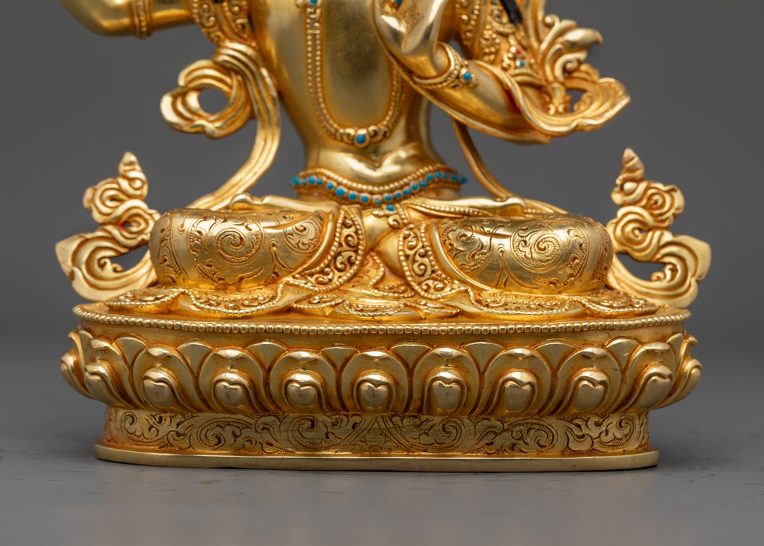 Manjushri Statue | Buddhist Wisdom Deity Sculpture