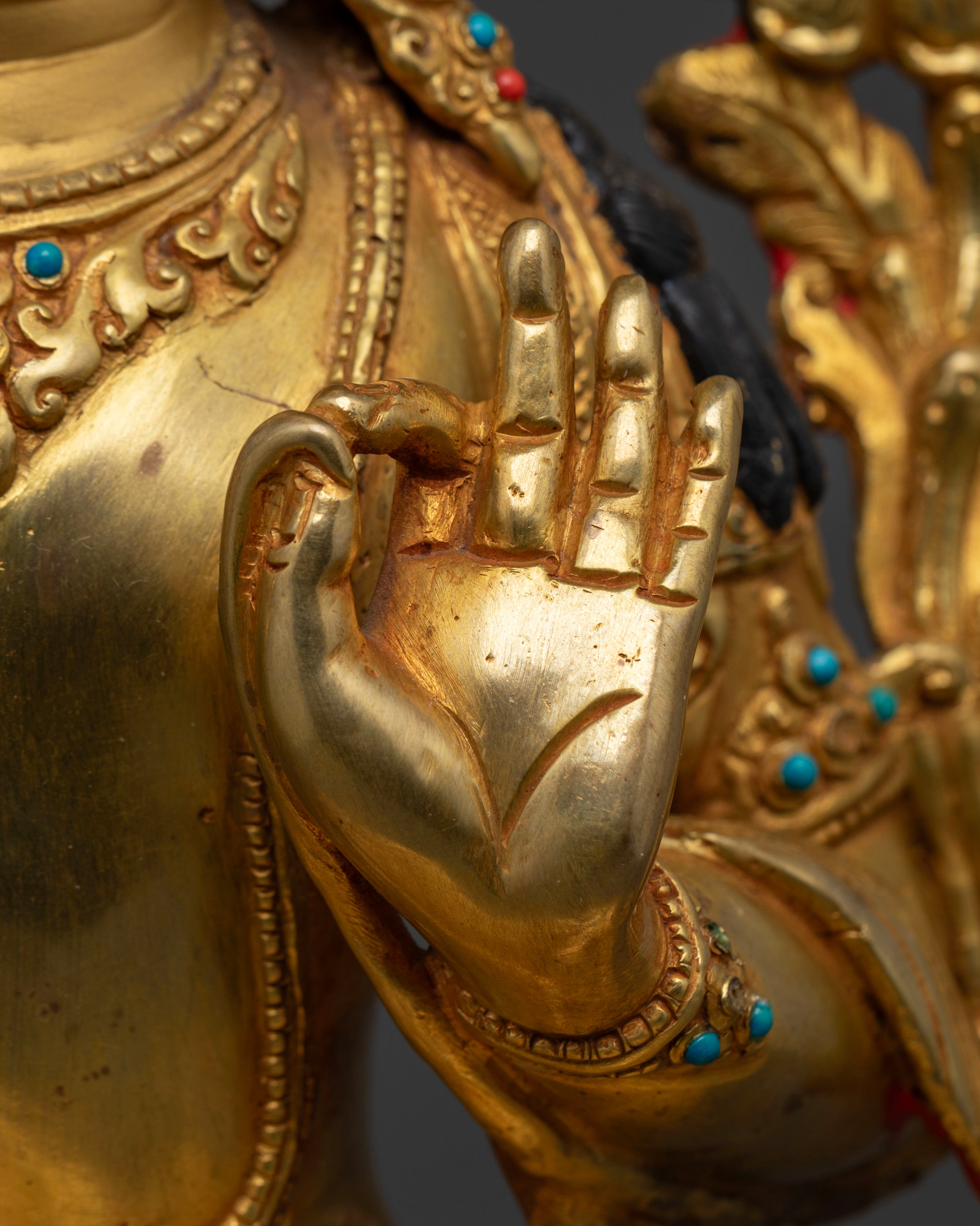 Manjughosha Mantra with This Stunning Manjushri Statue