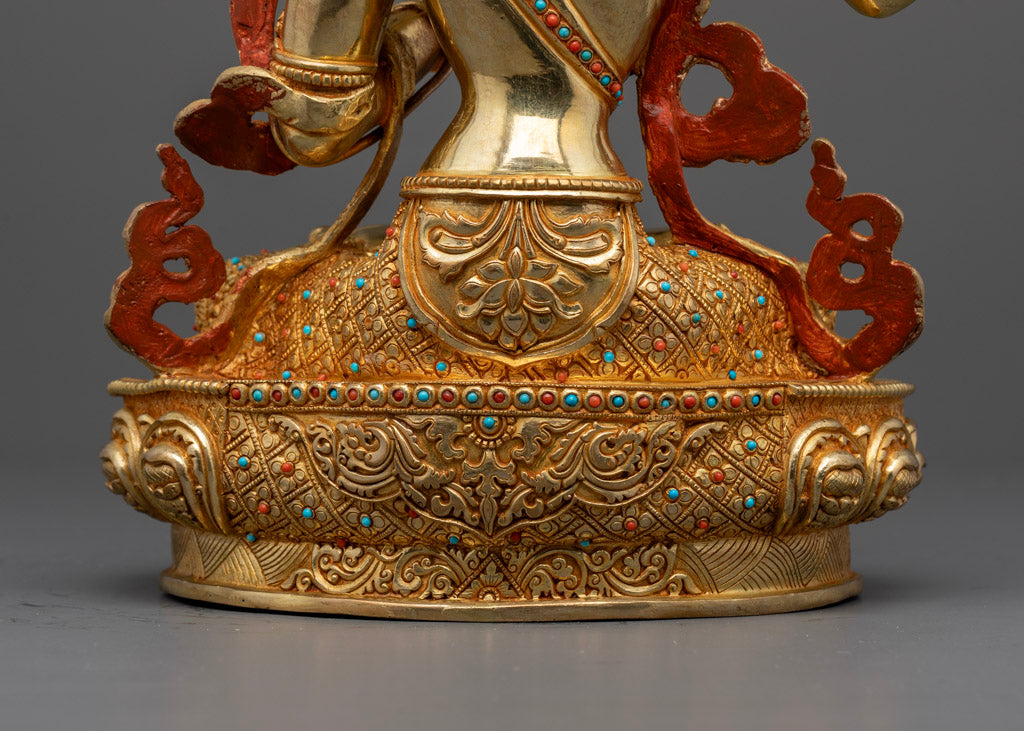 Manjushri Bodhisattva Statue | Traditional Nepalese Artwork