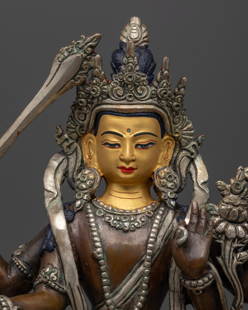 Maha Manjushri Statue | Traditional Himalayan Art of Nepal