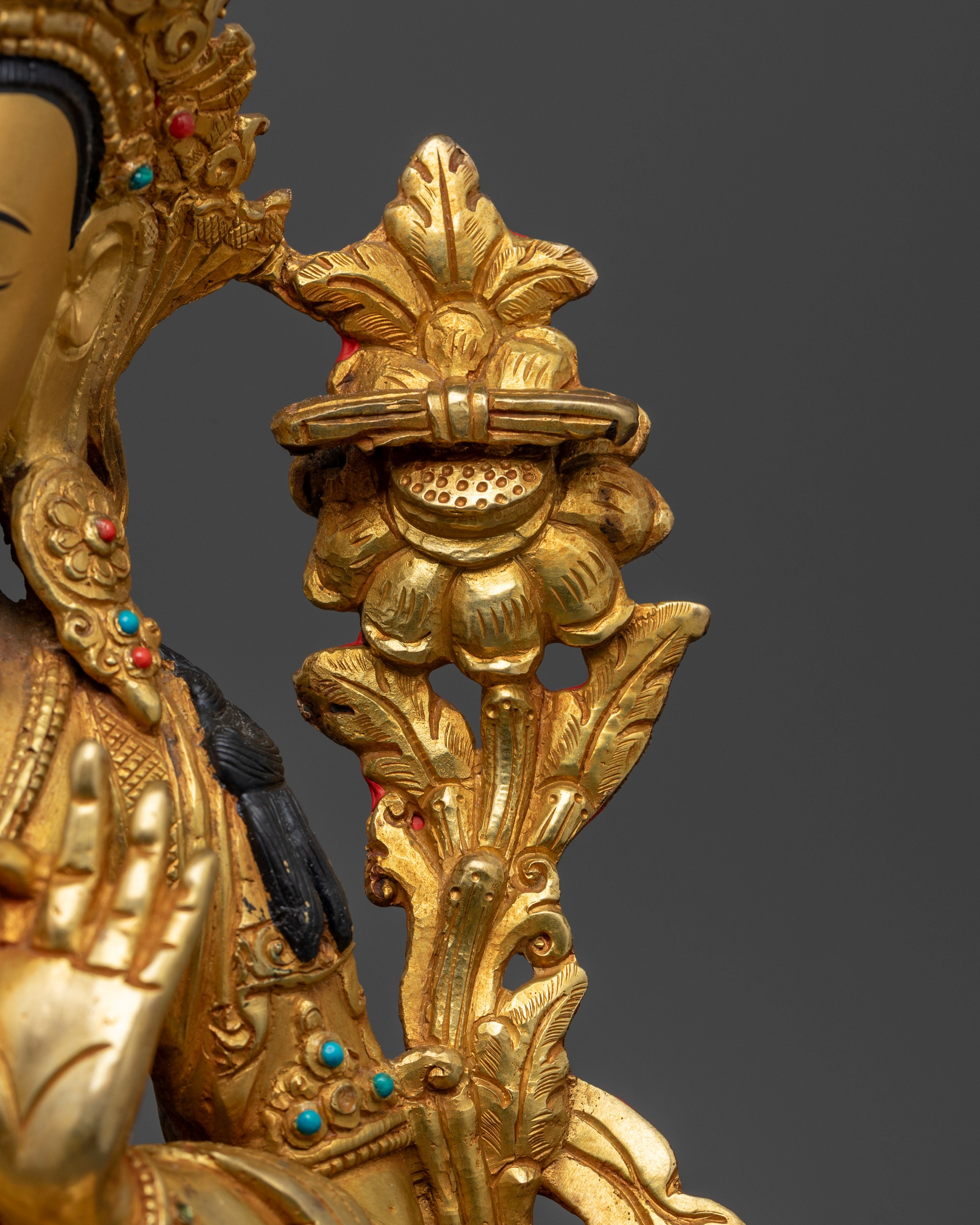 Manjughosha Mantra with This Stunning Manjushri Statue