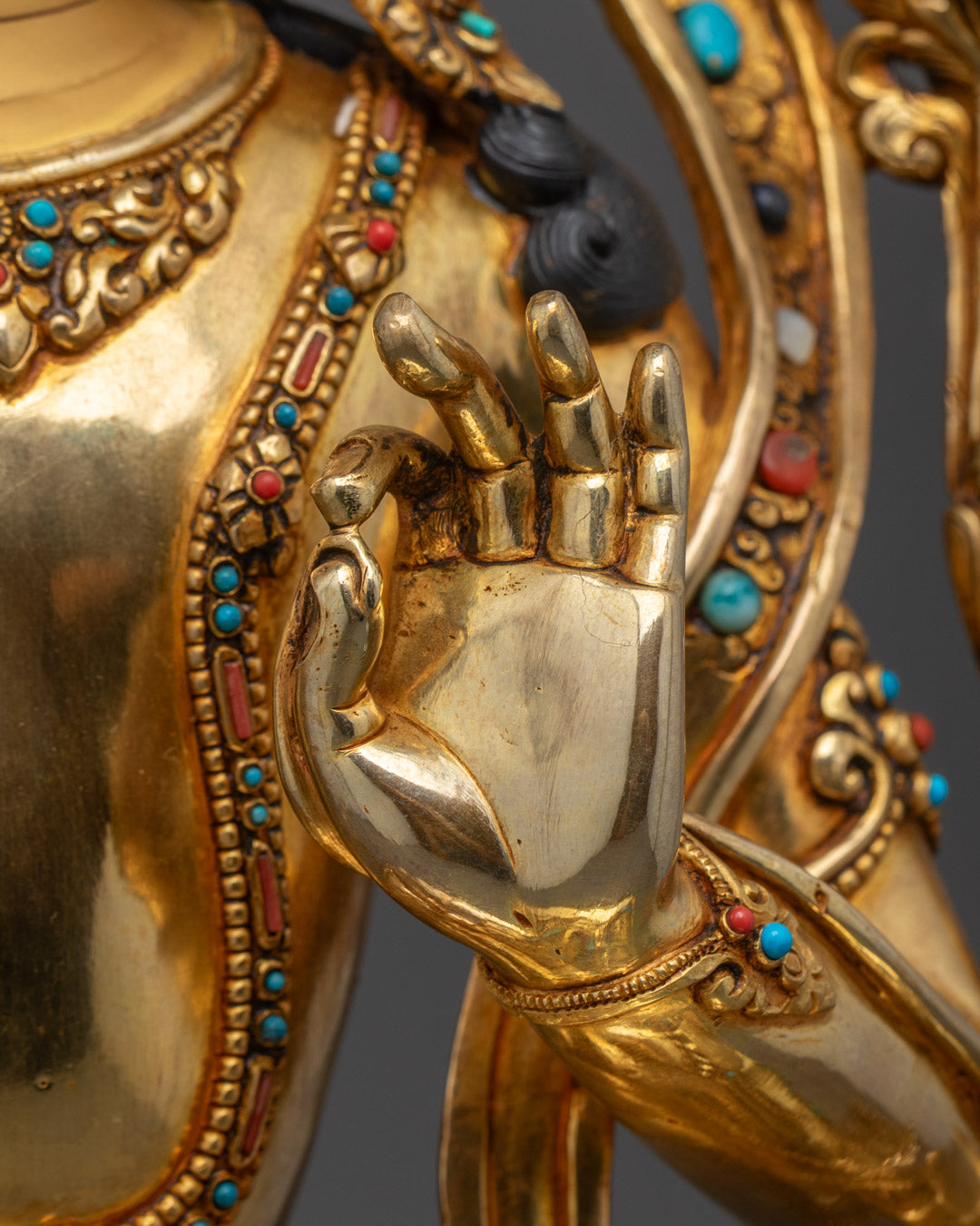 Traditional Manjushri Bodhisattva Statue | Handcrafted Himalayan Art