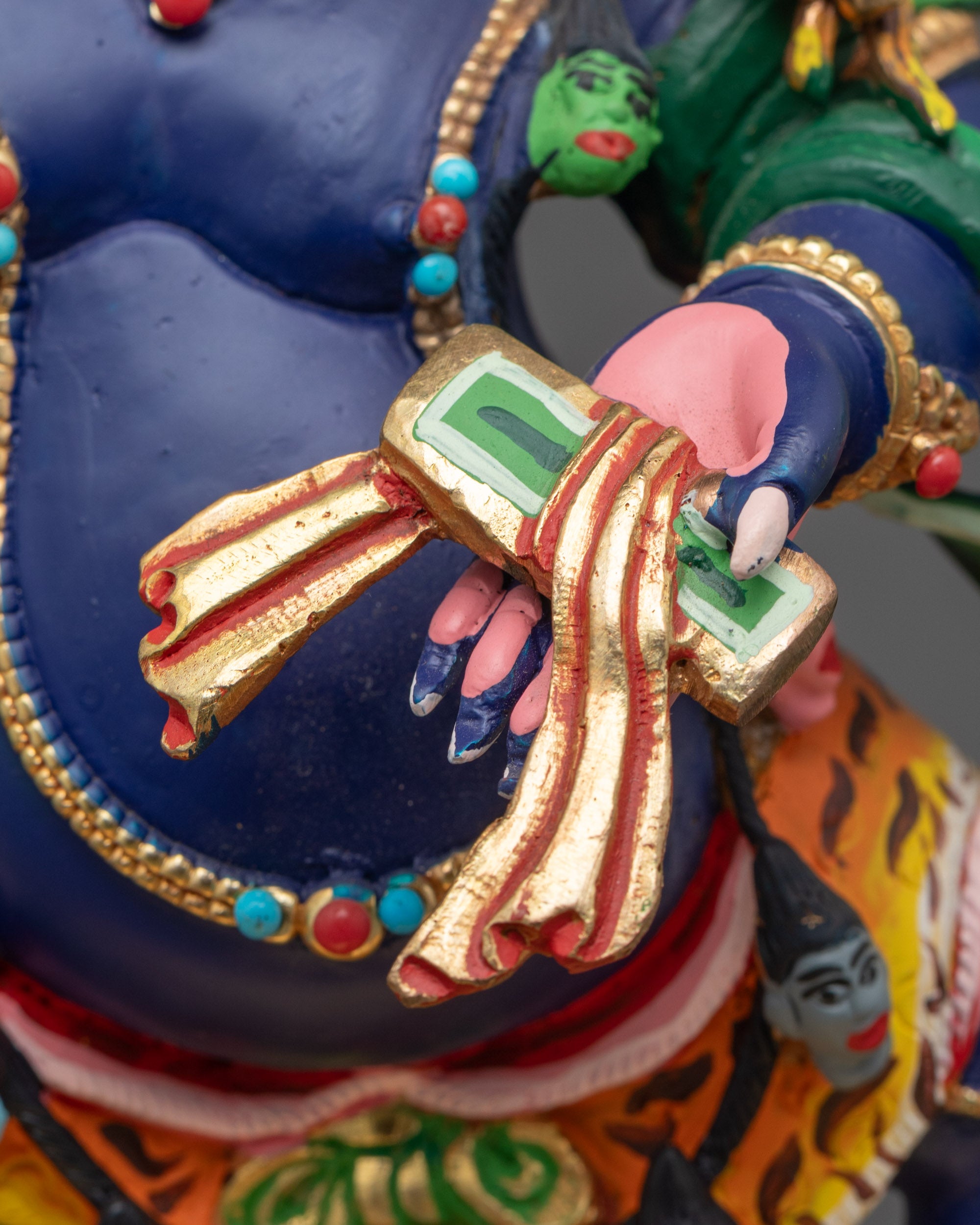 Bodhisattva Manjushri Statue with Colorful Detail | Wisdom Figure