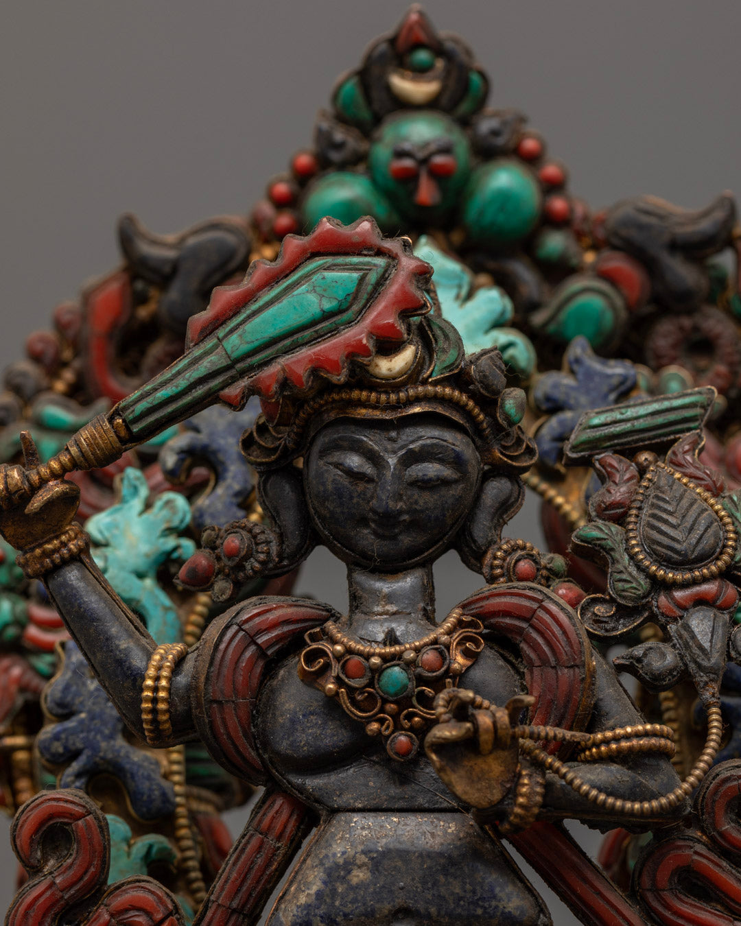Manjushri Statue | Adorned with Precious Stones