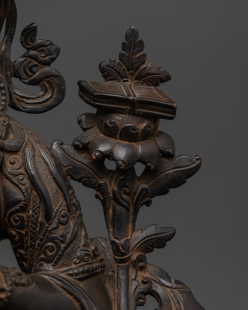 Oxidized Manjushri Statue | Bodhisattva of Perfected Wisdom