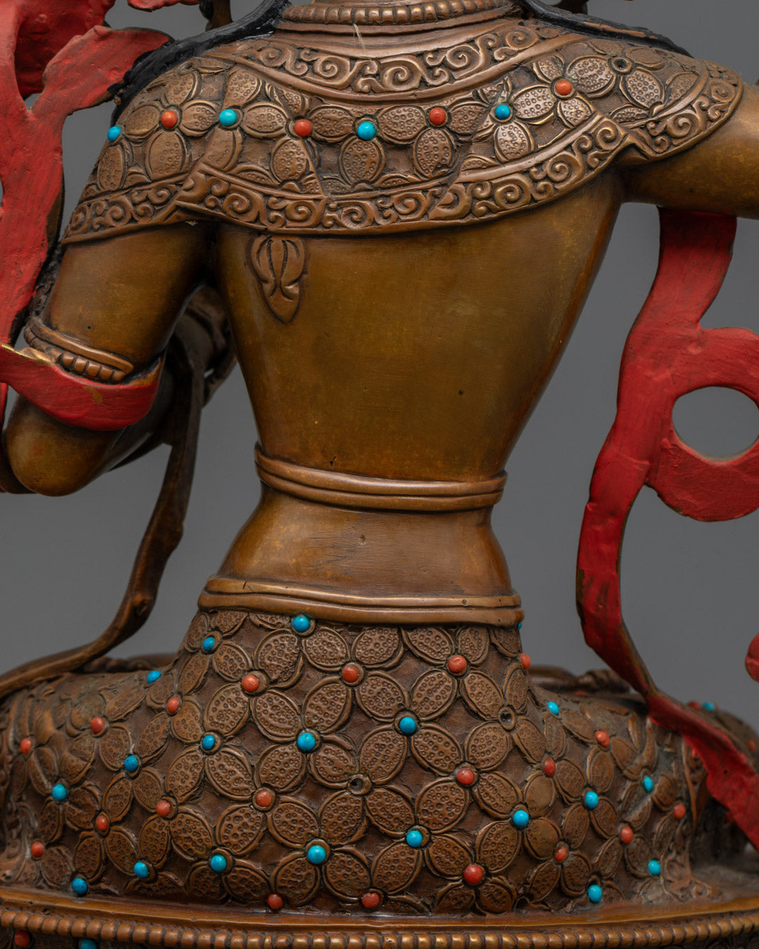 Hand-Carved Manjushri Statue | Wisdom Deity Sculpture