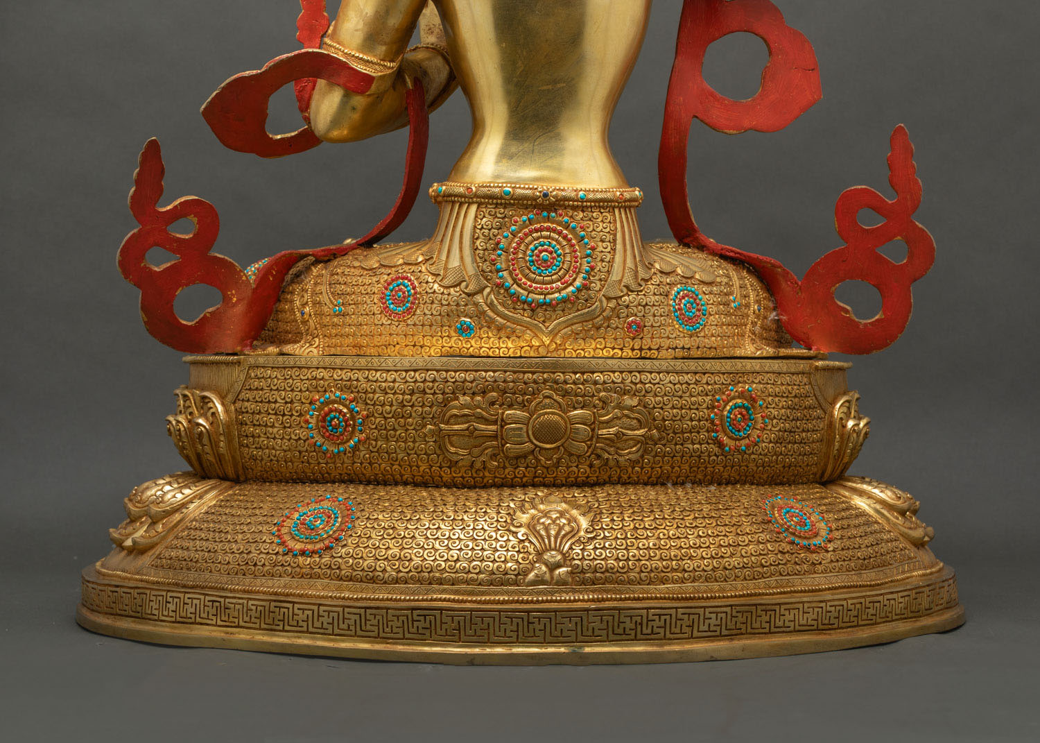 Bodhisattva Manjushri Statue | Life-Sized Buddhist Copper Sculpture