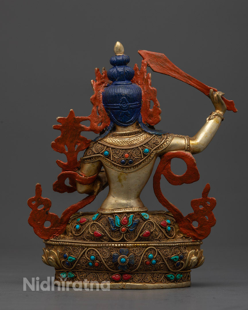 Crystal Manjushri Sadhana Statue | Buddhist Art for Devotion