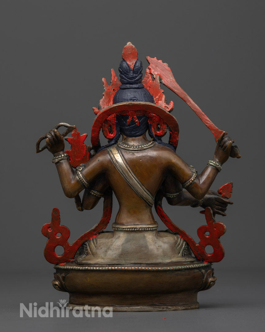 Maha Manjushri Statue | Traditional Himalayan Art of Nepal