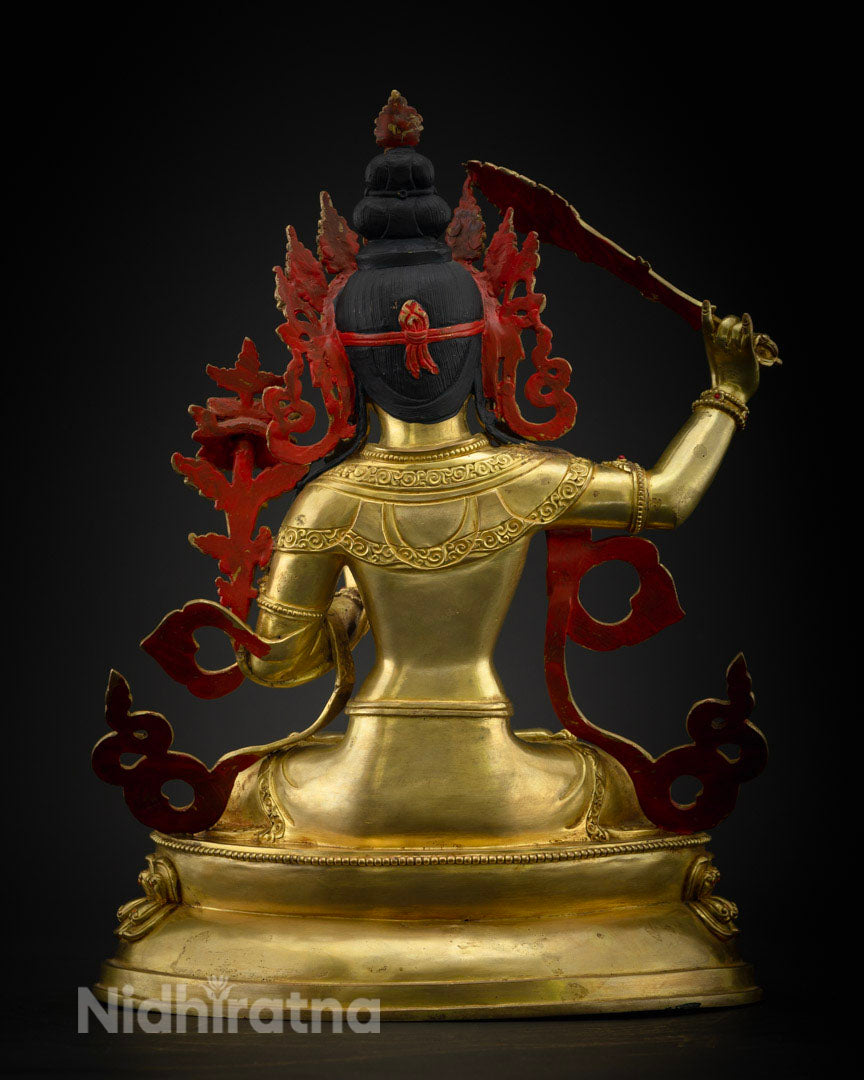 Manjushri Buddha of Wisdom Statue | Traditional Knowledge Buddha
