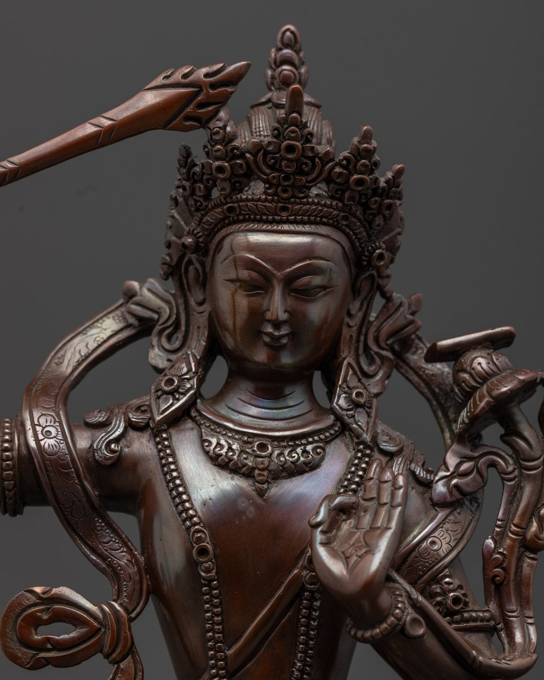 Manjushri Statue | Traditional Nepalese Artwork