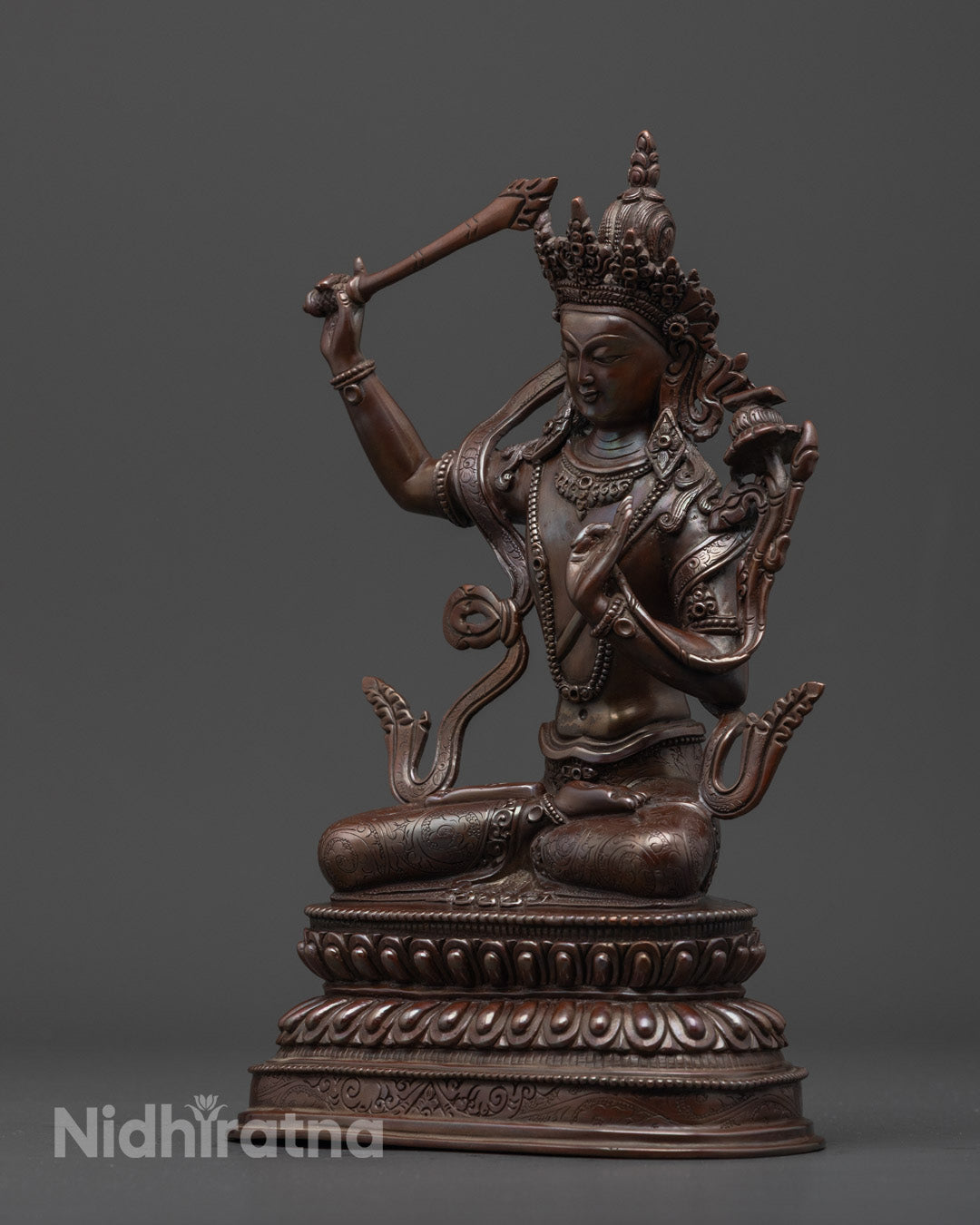 Manjushri Statue | Traditional Nepalese Artwork