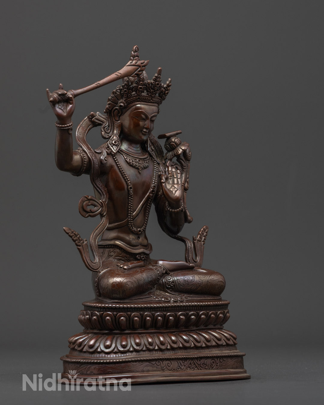 Manjushri Statue | Traditional Nepalese Artwork