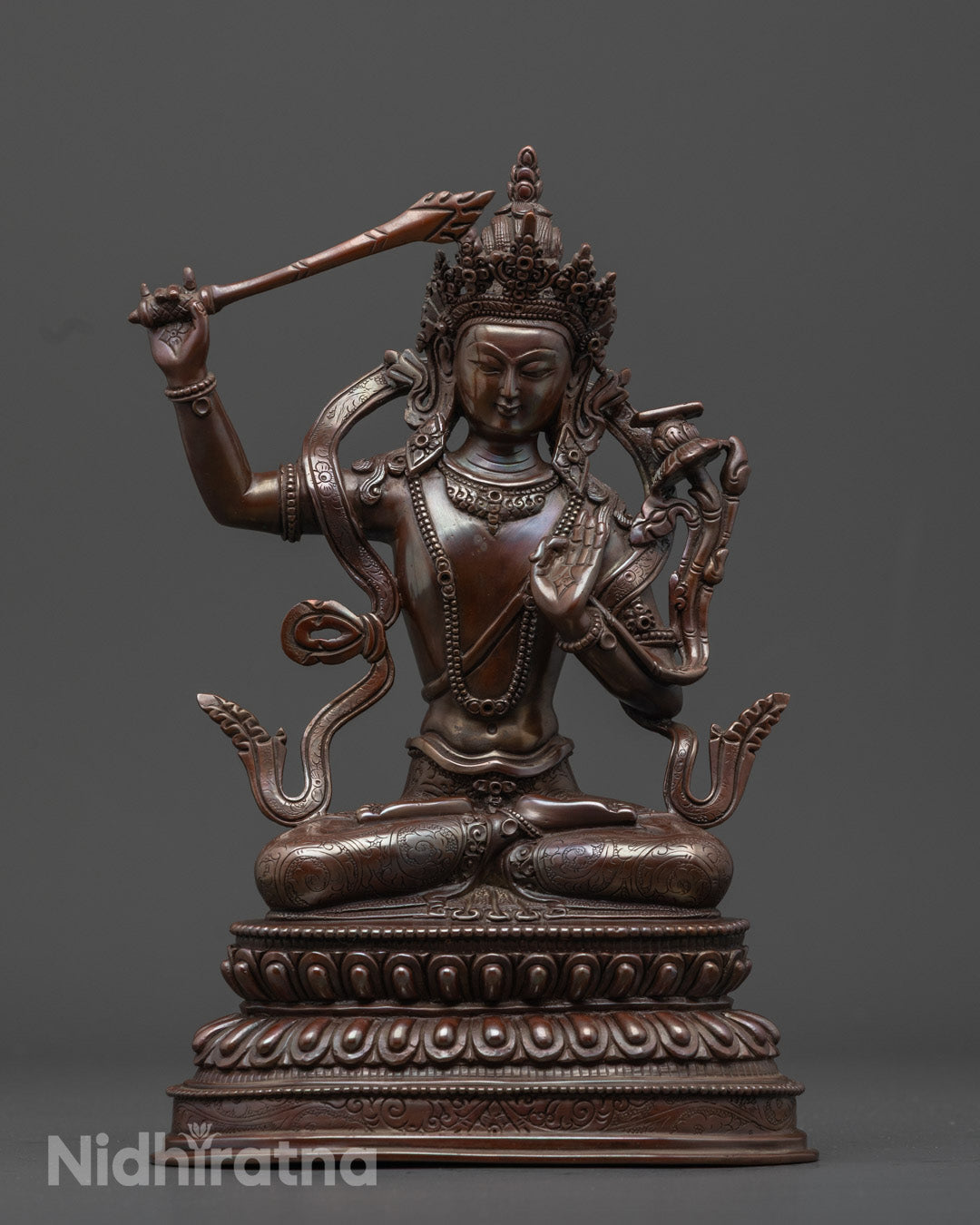 Manjushri Statue | Traditional Nepalese Artwork