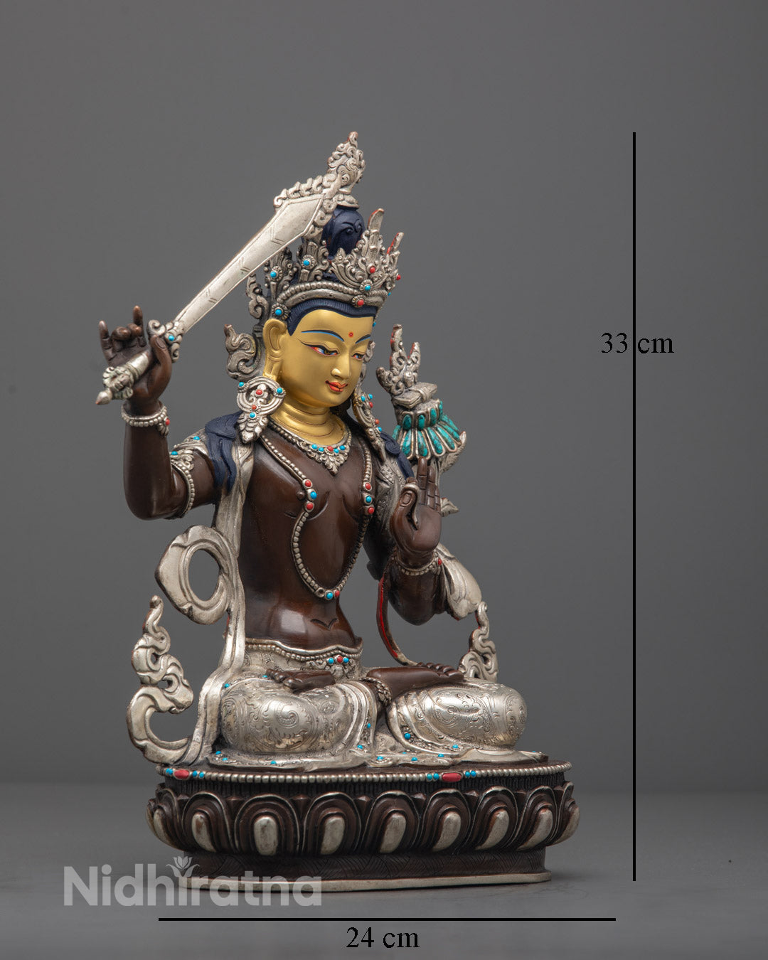 Nepalese Made Manjushri Statue | Himalayan Sacred Artwork