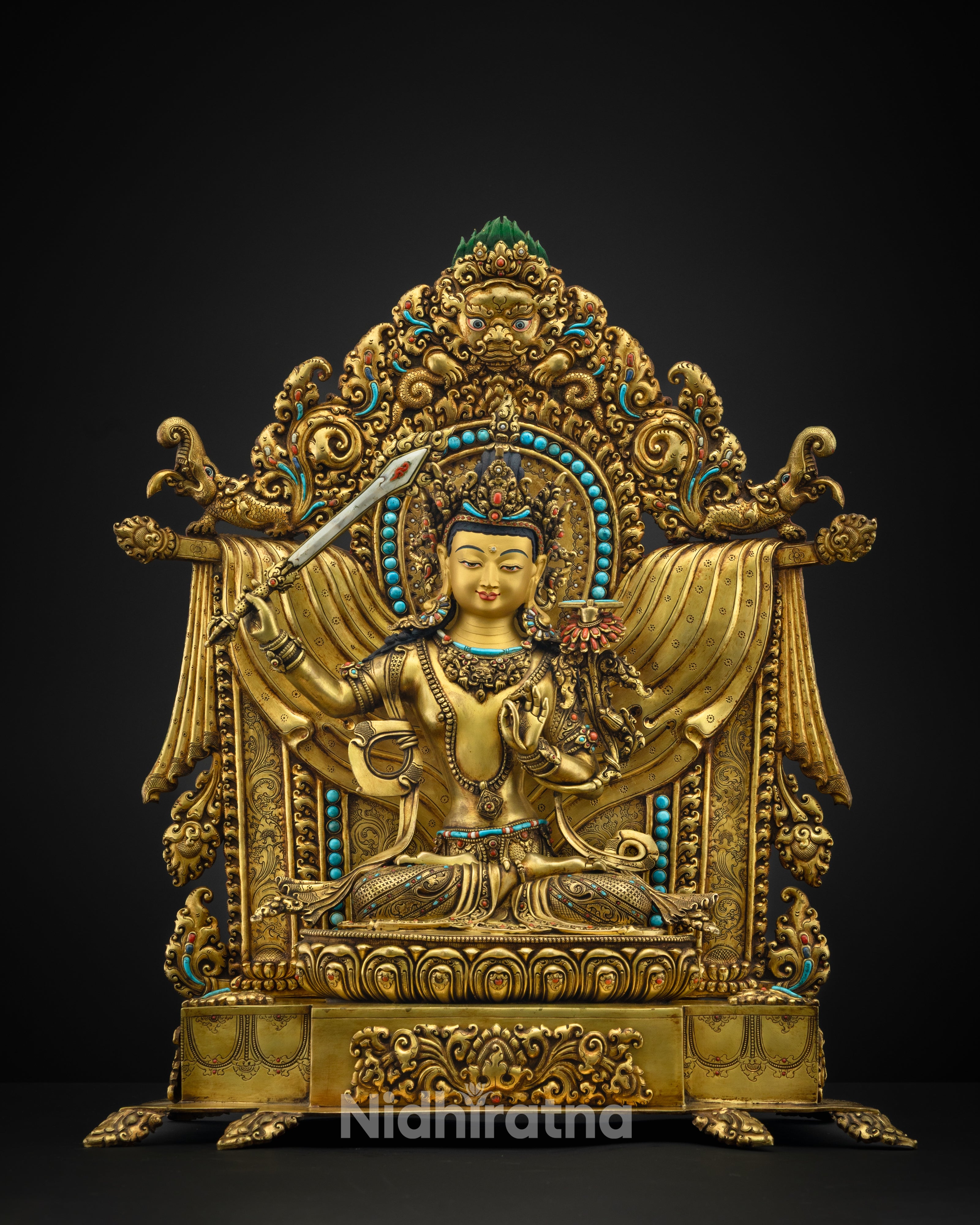 Manjushri Statue | Manjughosa Staue | Manjushri | Masterpiece Manjushri Statue | Manjushree Statue | Jam-dpal | Manjushri Bodhisattva Statue