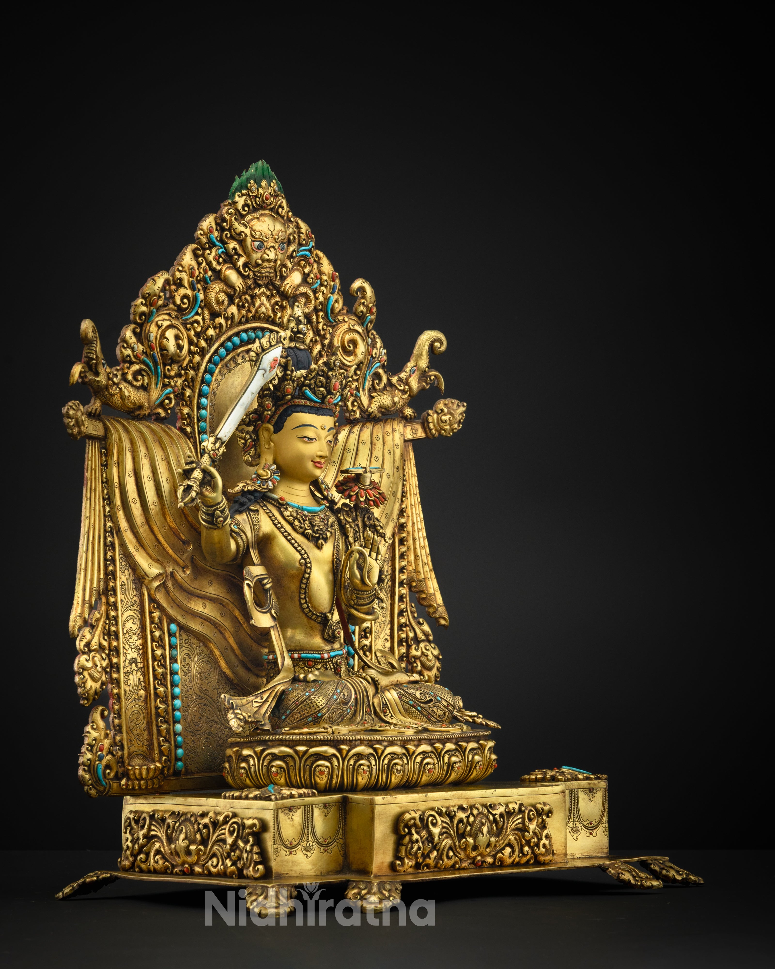 Manjushri Statue | Manjughosa Staue | Manjushri | Masterpiece Manjushri Statue | Manjushree Statue | Jam-dpal | Manjushri Bodhisattva Statue