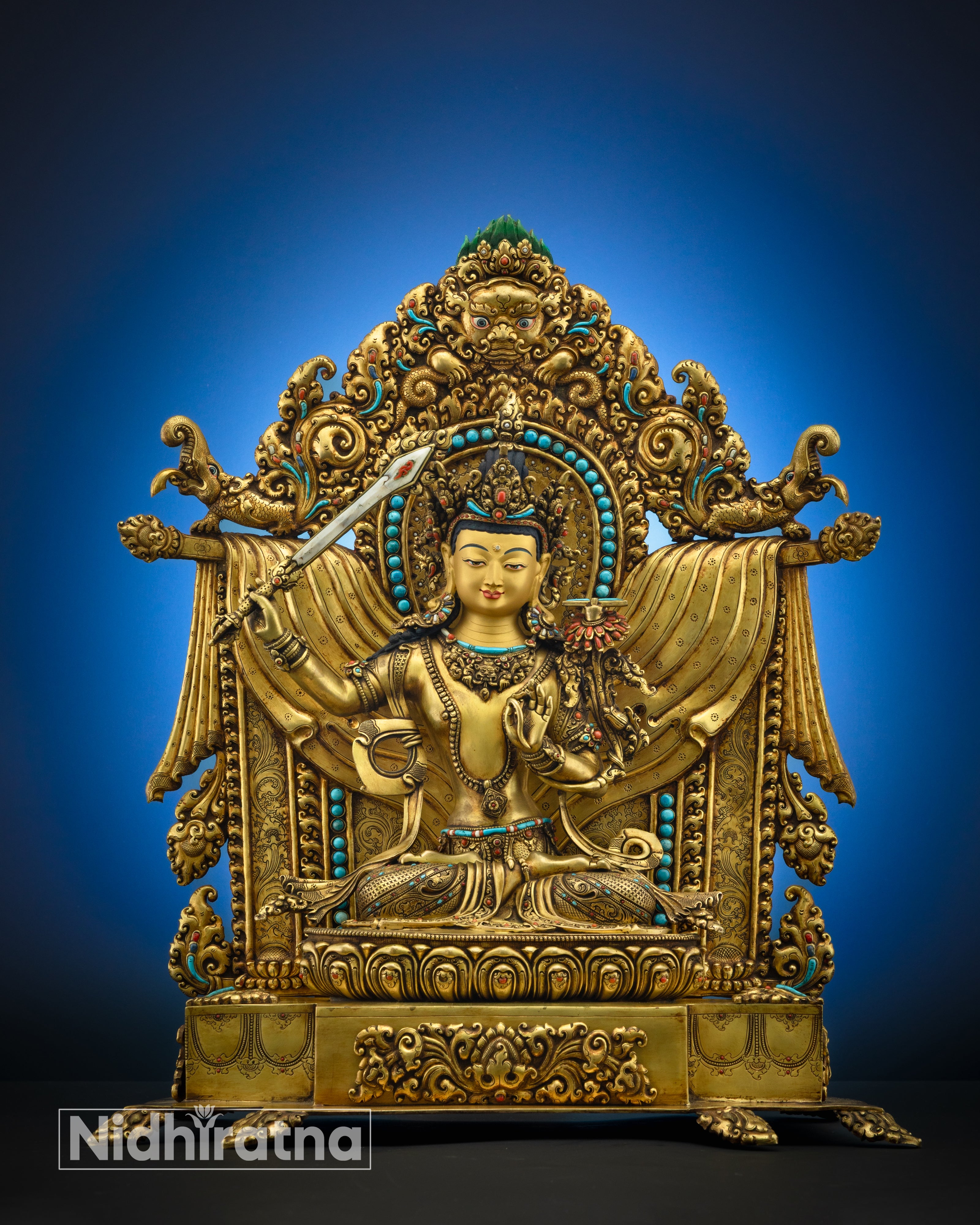 Manjushri Statue | Manjughosa Staue | Manjushri | Masterpiece Manjushri Statue | Manjushree Statue | Jam-dpal | Manjushri Bodhisattva Statue
