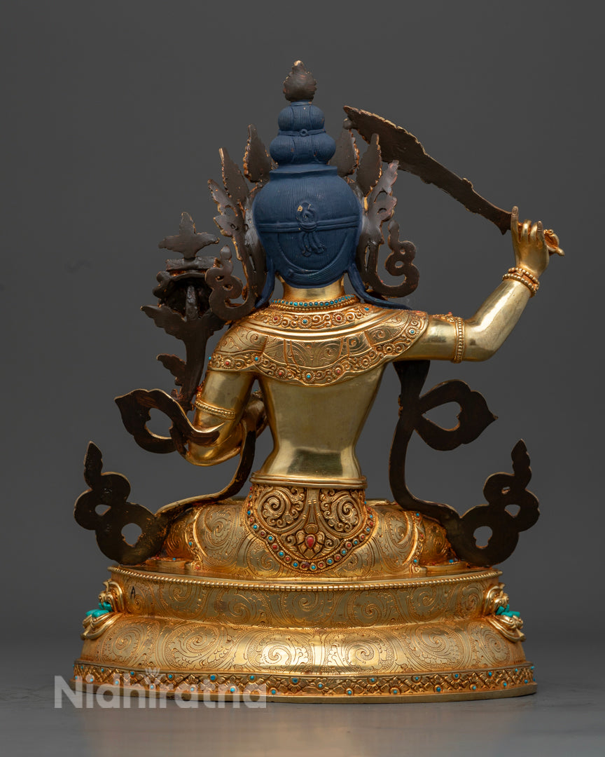Manjushree statue side profile