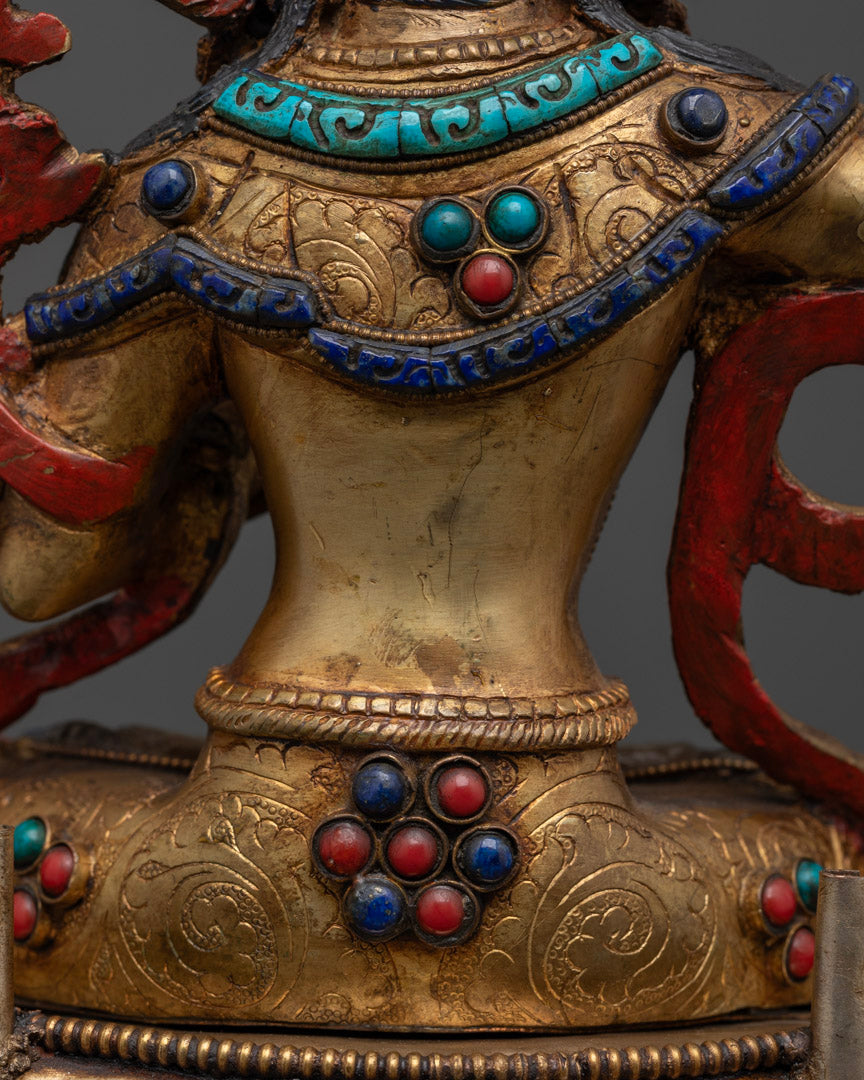 Handmade Crystal Manjushri Statue | Tibetan Artwork