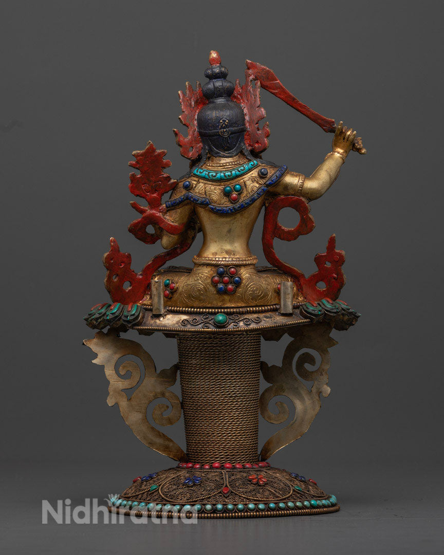 Handmade Crystal Manjushri Statue | Tibetan Artwork