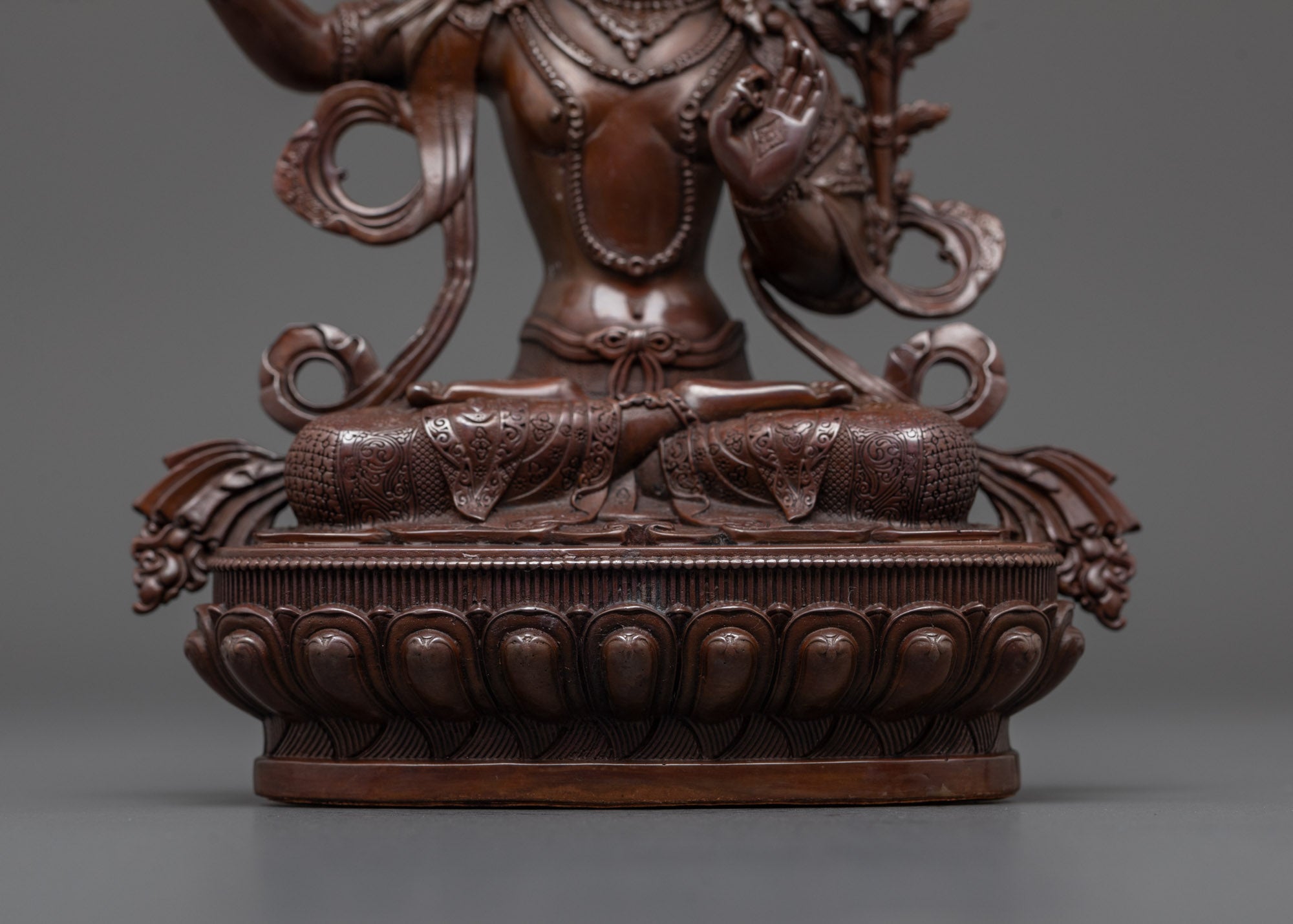 Oxidized Manjushri Statue | Precision-Made Symbol of Wisdom