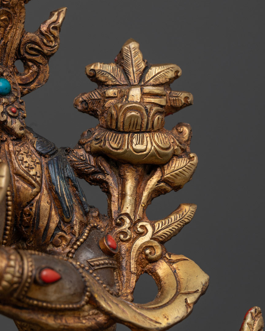 Handmade Crystal Manjushri Statue | Tibetan Artwork