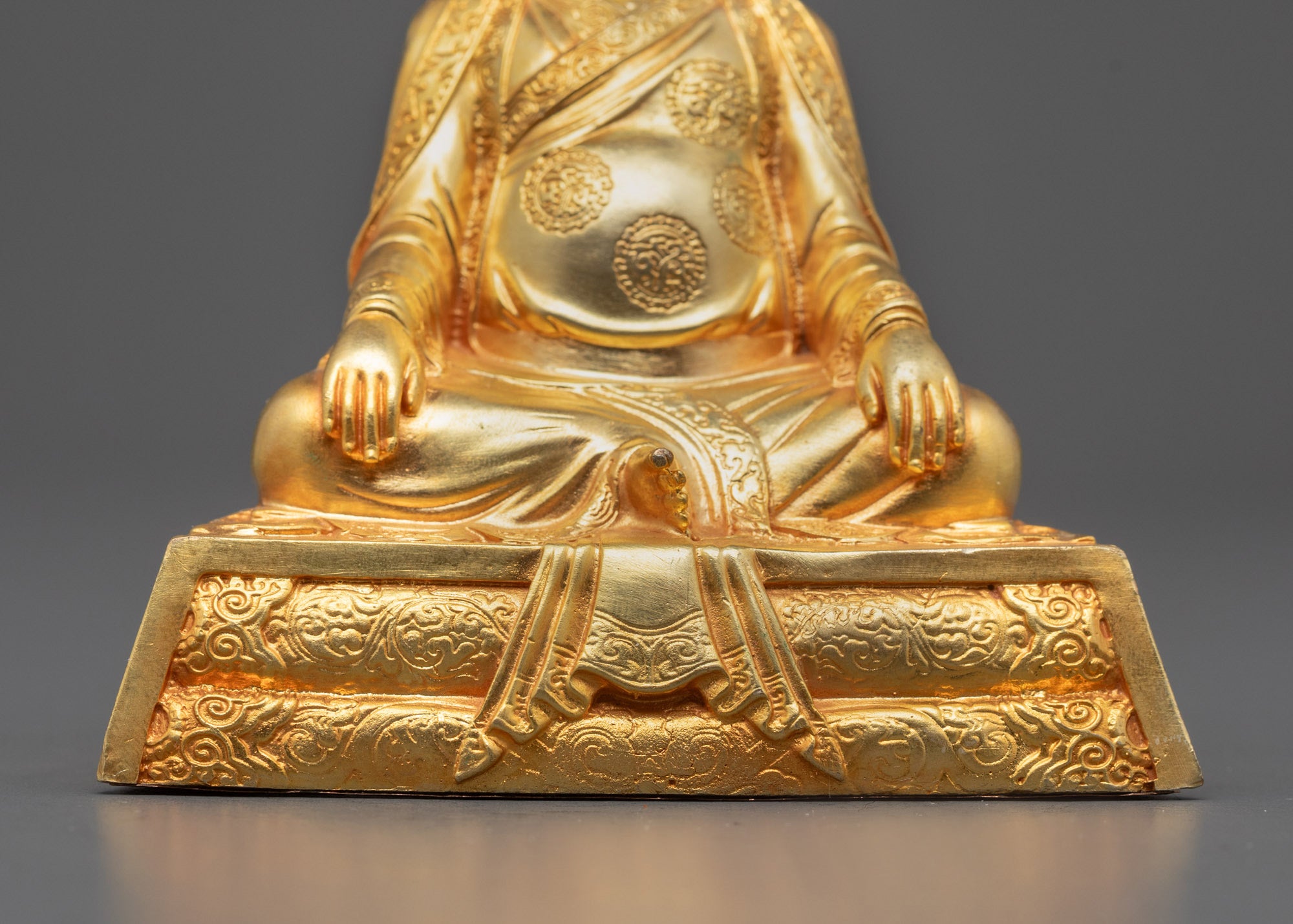 Authentic Marpha Lama Statue | Traditional Buddhist Copper Art