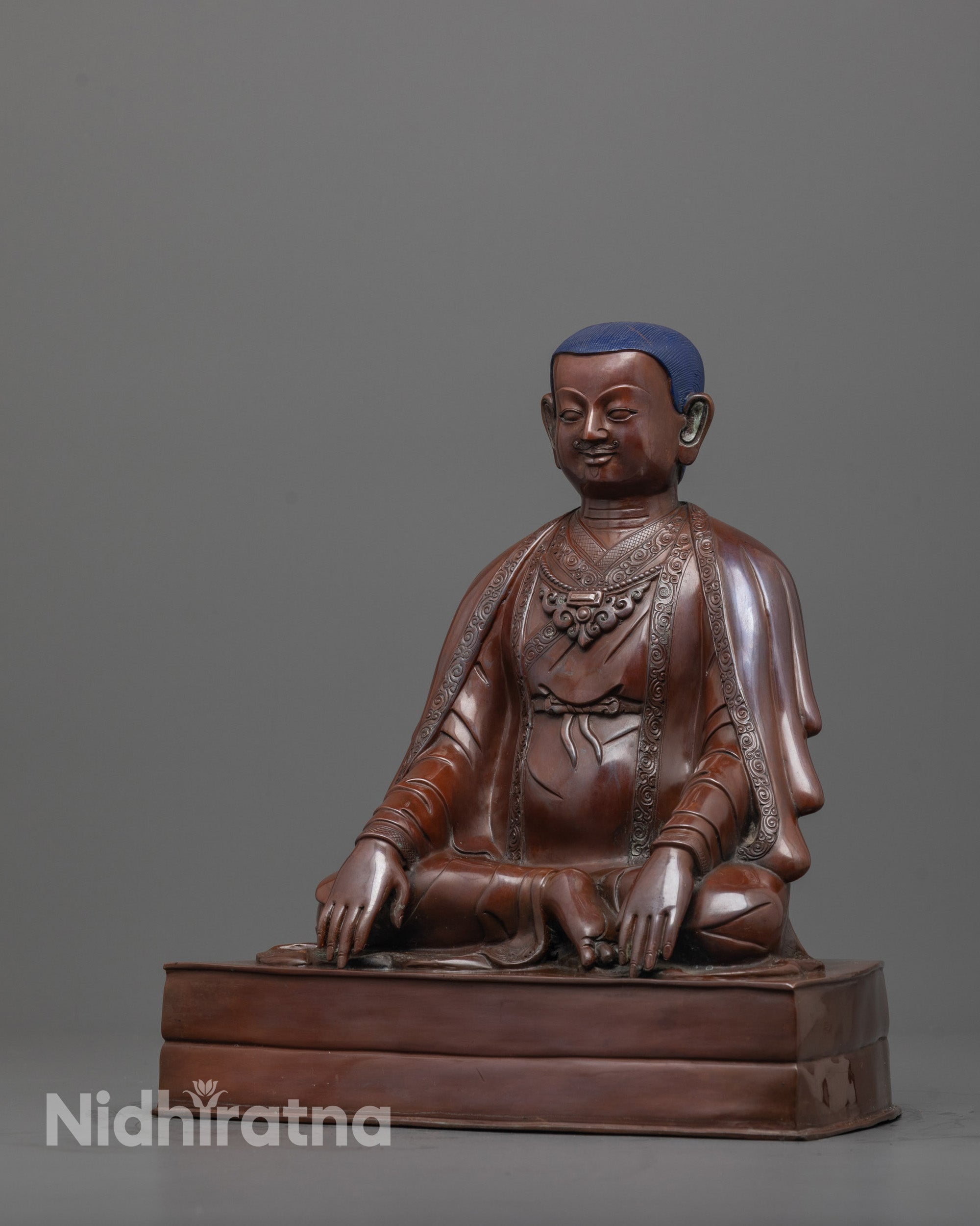 Traditional Oxidized Marpha Statue | Himalayan Saint Deity