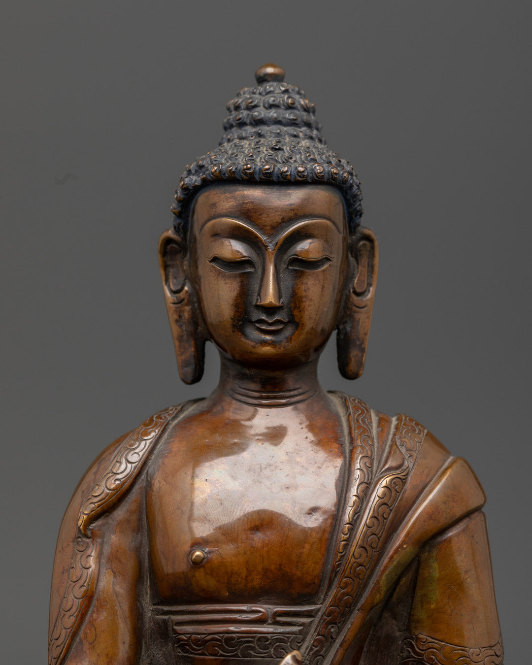 Oxidized Medicine Buddha Meditation Statue