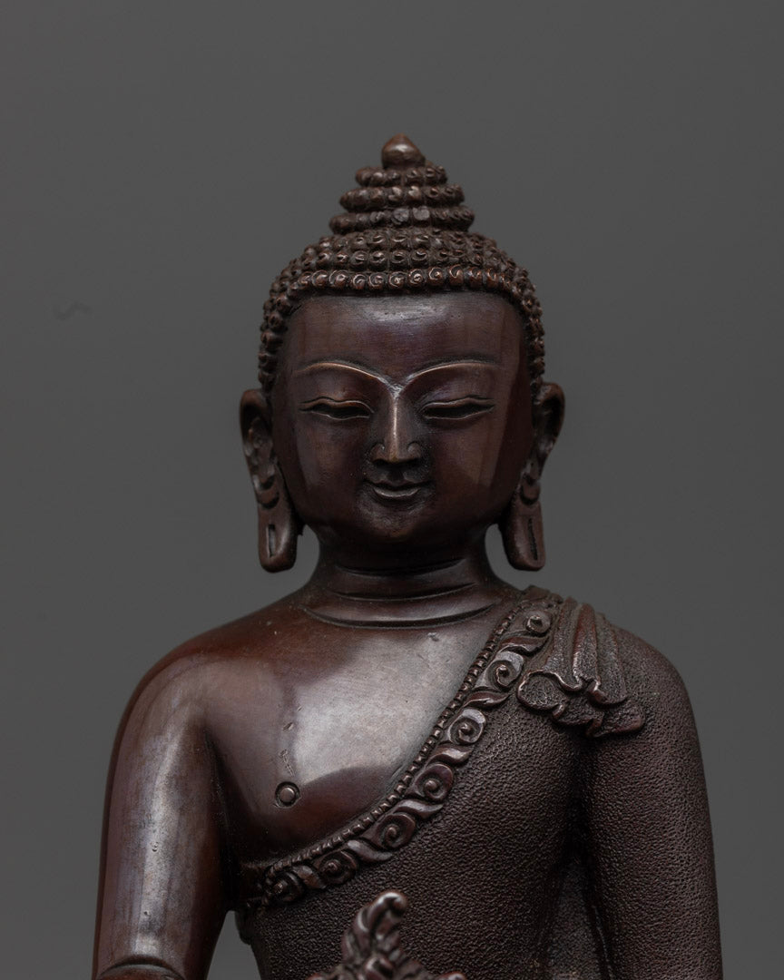 Oxidized Medicine Buddha Statue | Meditation Statue