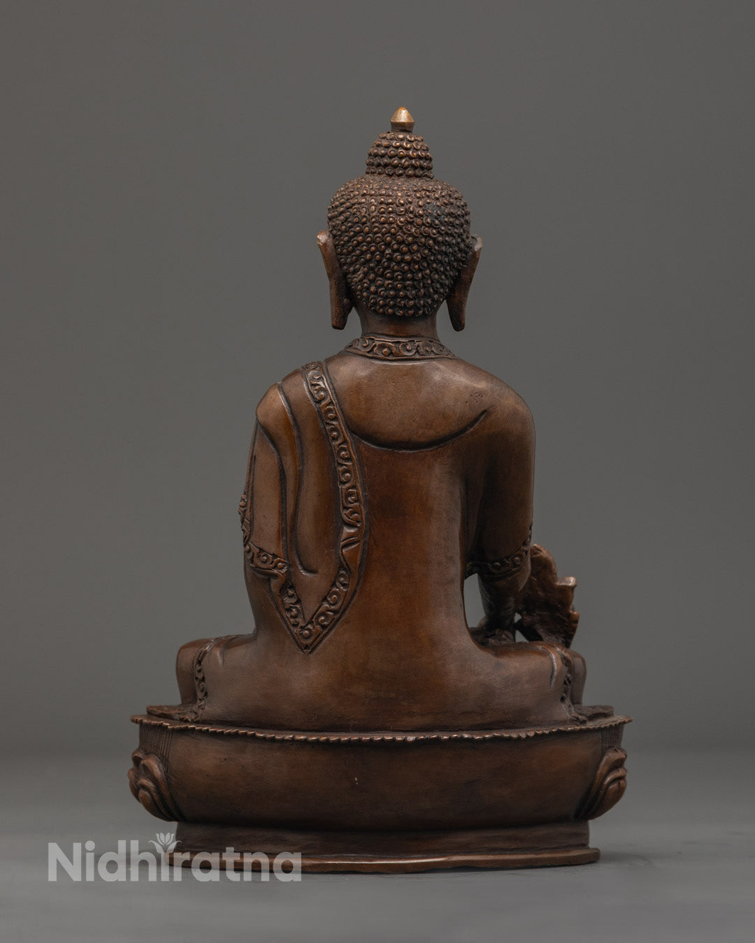Bhaisajyaguru Medicine Buddha Statue | Oxidized Copper