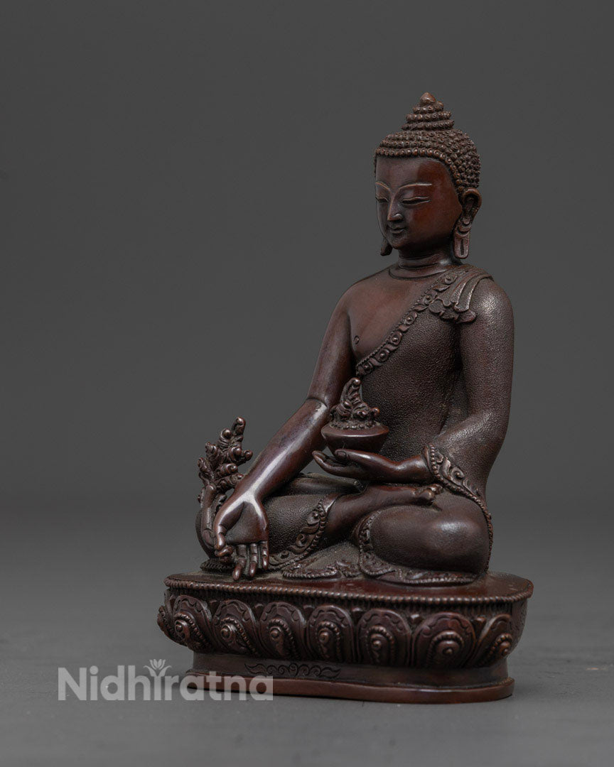 Oxidized Medicine Buddha Statue | Meditation Statue
