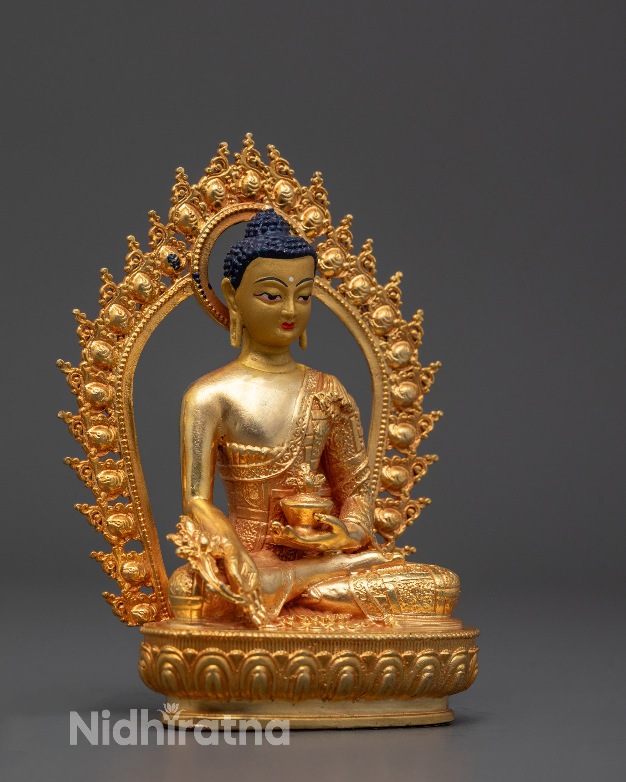 Healing Energy Medicine Buddha | Machine-Made Copper Sculpture